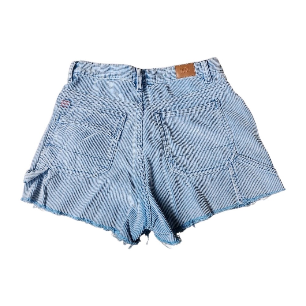 BDG Light Blue Striped Cargo Shorts - Picture 2 of 8